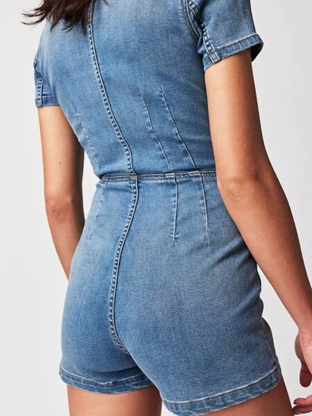 Free People CRVY Lennox Shortsuit - Love Letters - Size 8 - Picture 5 of 7